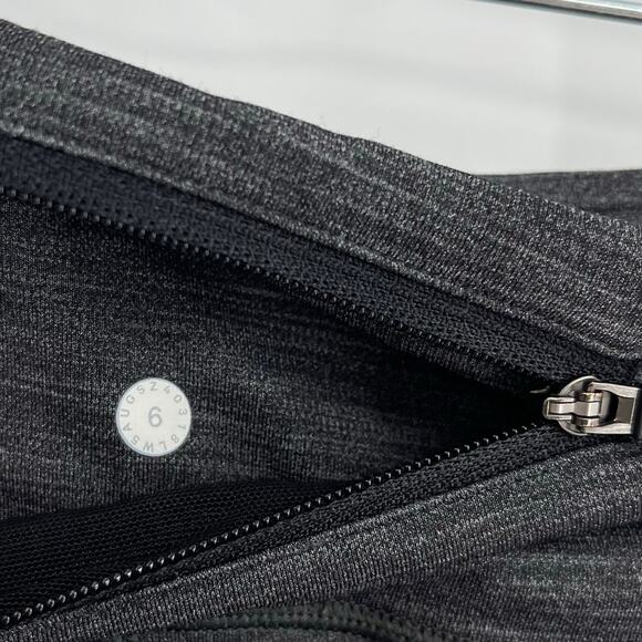 Lululemon Speed Up Tight Full On Luxtreme Brushed 28" Heathered Black Size 6 - Picture 6 of 10